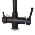 Кухненски смесител четирипътен MILANO черен